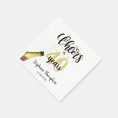 Verjaardag JUICHEN TOT JAREN Zwart Goud Script Servet (Hoek)