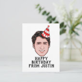 VERJAARDAG JUSTIN TRUDEAU KAART (Staand voorkant)