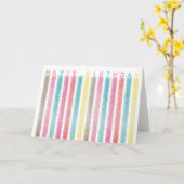 Verjaardag kaars Kaart (Gele Bloem)