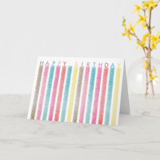 Verjaardag kaars Kaart (Gele Bloem)