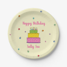 Verjaardag Kaars Kleurrijke Taart Confetti Feest