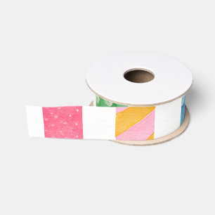 Verjaardag Kaarsen Ambachtelijk Kleurrijk Tijdloos Grosgrain Lint