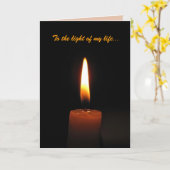 Verjaardag kaarsvlam kaart (Gele Bloem)