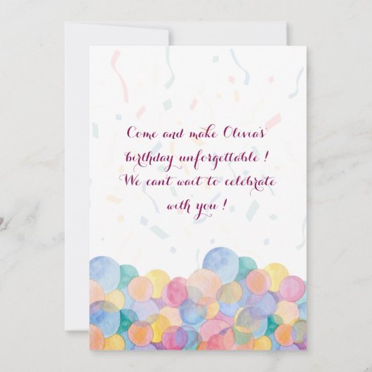 Verjaardag Kaart (Achterkant)