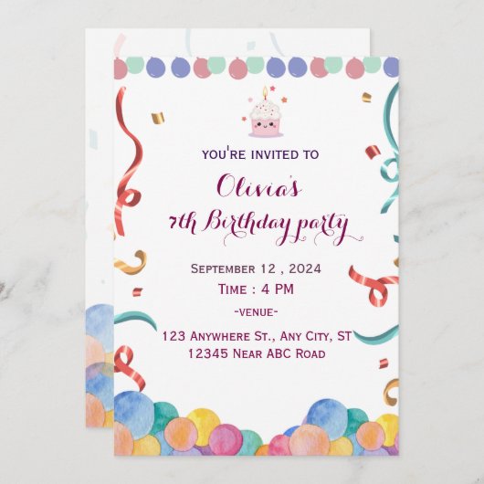 Verjaardag Kaart (Voorkant / Achterkant)