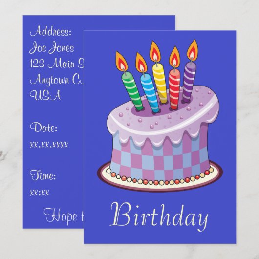 Verjaardag Kaart (Voorkant / Achterkant)