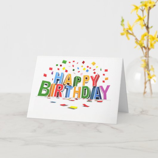 Verjaardag Kaart (Gele Bloem)