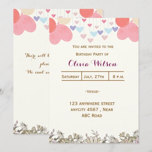 Verjaardag Kaart (Voorkant / Achterkant)