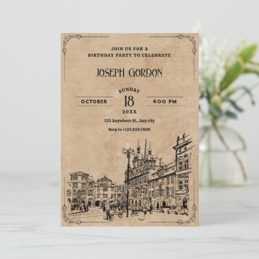  verjaardag kaart (Staand voorkant)