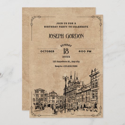  verjaardag kaart (Voorkant / Achterkant)