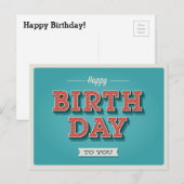 Verjaardag Kaart #8 (Voorkant / Achterkant)