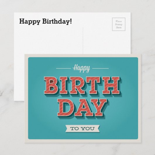  Verjaardag Kaart #8 (Voorkant / Achterkant)