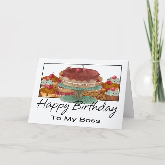 Verjaardag Kaart - Aan mijn baas - Business Birthd (Voorkant)
