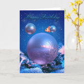 Verjaardag Kaart - Aquatic - Binnenruimte (Gele Bloem)