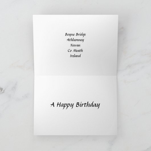 Verjaardag Kaart - Athlumney, Navan, Co Meath (Binnen)