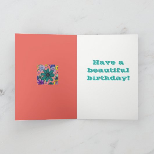 Verjaardag Kaart - Big Yellow Flowers (Binnen)