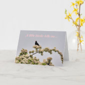 Verjaardag Kaart: Blackbird Kaart (Gele Bloem)