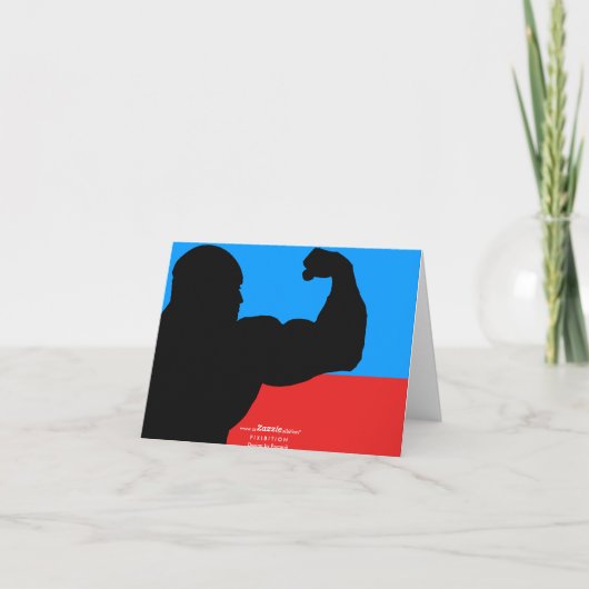 Verjaardag Kaart Bodybuilder (Achterkant)