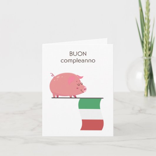Verjaardag Kaart – Buon compleanno (Voorkant)