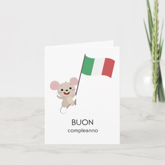 Verjaardag Kaart – Buon compleanno (Voorkant)