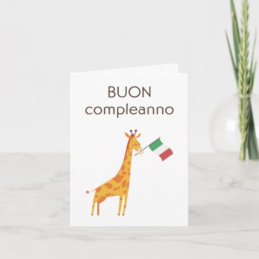 Verjaardag Kaart – Buon compleanno (Voorkant)