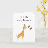 Verjaardag Kaart – Buon compleanno (Gele Bloem)