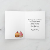 Verjaardag Kaart - Cakes Cookies Cup Cakes Kaarsen (Binnen)