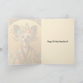 Verjaardag Kaart | Chinese Crested Kimono Verjaard (Binnen)