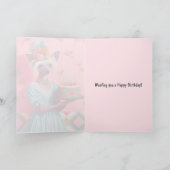 Verjaardag Kaart | Chinese kuifhond verjaardagstaa (Binnen)