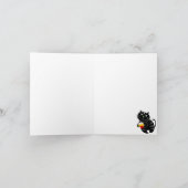 Verjaardag Kaart Cupcake Black Cat (Binnen)