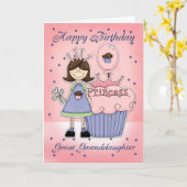 Verjaardag Kaart - Cupcake Prince (Gele Bloem)