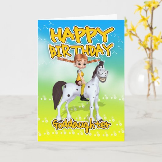 Verjaardag Kaart - Cutie Pie Long Stockin (Gele Bloem)