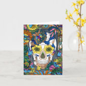 Verjaardag Kaart Dag van de Doden 06 (Gele Bloem)