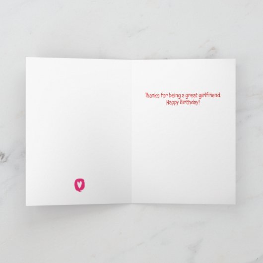 Verjaardag Kaart - Een geweldig vriendin (Binnen)