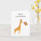 Verjaardag Kaart – Feliz cumpleaños (Gele Bloem)