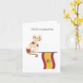 Verjaardag Kaart – Feliz cumpleaños (Gele Bloem)