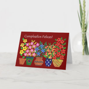 Verjaardag Kaart - Flower Power!