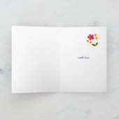 Verjaardag Kaart - Flower Power (Binnen)