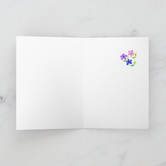 Verjaardag Kaart - Flower Power (Binnen)