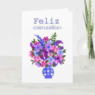 Verjaardag Kaart - Flower Power