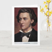 Verjaardag Kaart - Frederic Chopin (Gele Bloem)