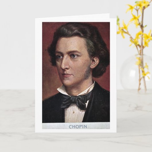 Verjaardag Kaart - Frederic Chopin (Gele Bloem)