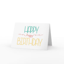 Verjaardag Kaart, Gelukkige Verjaardag, Handgeschr