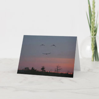 Verjaardag Kaart - Gezicht in de lucht