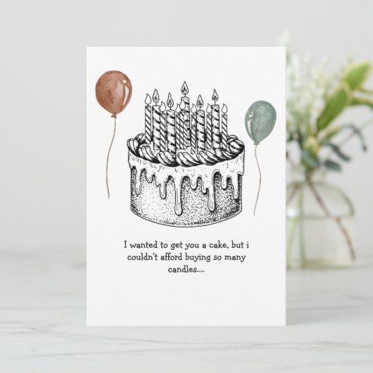 Verjaardag Kaart Grappige verjaardagskaart voor op (Staand voorkant)