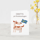 Verjaardag Kaart – Grattis på födelsedagen (Gele Bloem)