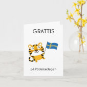 Verjaardag Kaart – Grattis på födelsedagen (Gele Bloem)