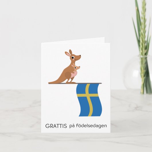 Verjaardag Kaart – Grattis på födelsedagen (Voorkant)