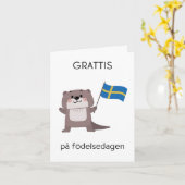 Verjaardag Kaart – Grattis på födelsedagen (Gele Bloem)
