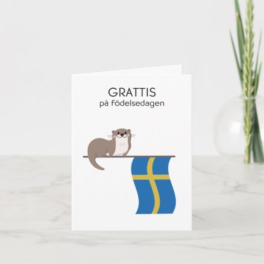 Verjaardag Kaart – Grattis på födelsedagen (Voorkant)